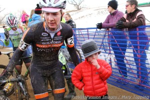 Kristin Weber's son, Will, had a question for mom after the race