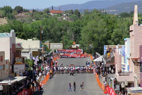 Women's start at 2012 Tour of the Gila criterium stage in Silver City