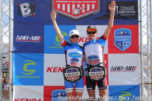 2015 Pro XCT Series winners, Catharine Pendrel and Raphael Gagne